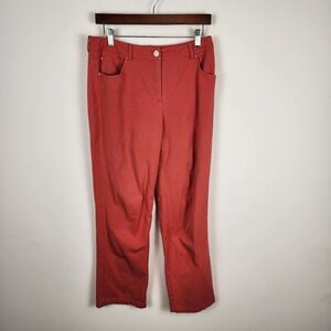 St. John Sport Pink Straight Leg Cotton Casual Pants Women's Size 8